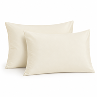 Housse de coussin en polyester brossé durable avec fermeture à rabat, lavable en machine, fournisseur de literie en gros