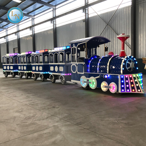 รถไฟขั้วโลกสีน้ำเงินเข้มสำหรับเด็กนั่งไฟฟ้าสำหรับเด็กในห้างสรรพสินค้า - Product Image 1