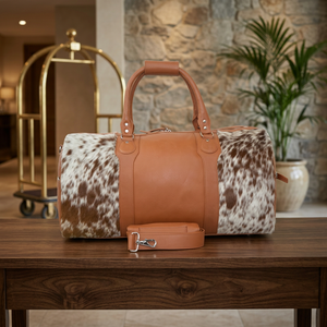 Handmade Cowhide <b>Duffel</b> <b>Bag</b> for Travel - Product Image 3