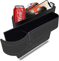 Boîte de rangement multifonction pour siège de voiture avec porte-gobelet réglable, organisateur pour console latérale de voiture, remplisseur d'espace entre les sièges