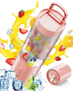 Nhà Máy ban đầu Xách Tay USB Máy ép trái cây cup điện mini Máy xay sinh tố 470ml tay Shaker Smoothie chai