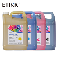 Encre à solvant à faible odeur en vente directe d'usine pour imprimante Starfire SG1024 25PL, encre pour impression sur feuille d'aluminium, 5L CMYK