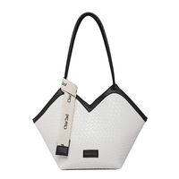 Nouveau Sac à Main de Luxe Personnalisé en Cuir PU pour Femme, Sac Fourre-Tout Tissé de Créateur pour Dames