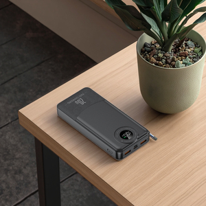 Batería Externa Ultra Delgada Portátil con Pantalla LED, Carga Rápida PD de 20W, Puertos USB-C y USB Dobles, Alta Capacidad de 20000mAh, Batería de Litio-Polímero - Product Image 2