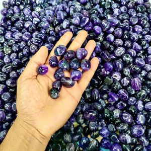 Natural Amethyst Tumbled Stone Wholesale Crystal Healing Gemstone Manufacturer & Supplier From India - Product Image 2