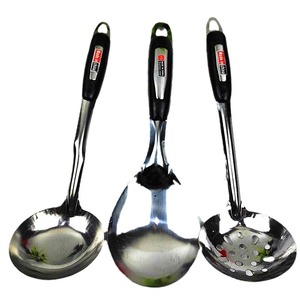 Stainless Steel Spatula <b>Wok</b> Turner Kitchen Utensil Set Long Handle Cooking Scoop Kitchenware Tools Soup Ladle Five-Piece Set - Product Image 6