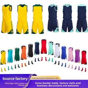 Maillot de basketball unisexe en polyester à manches courtes et col en V, modèle 863, vente en gros, haute qualité 2K # - Product Image 3