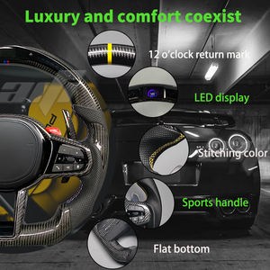 Volant LED pour Volkswagen Golf 5 Jetta Mk5 GTI Golf <span class=keywords><strong>R</strong></span>, Volant Amélioré en Fibre de Carbone Véritable - Product Image 4