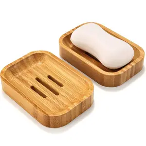 Porte-savon personnalisé en bambou pour salle de bain, porte-savon naturel pour voyage