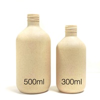 Nouvel emballage de pompe à lotion et shampoing cosmétique biodégradable en paille de blé écologique 200ml 300ml 500ml