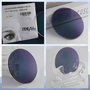 1.56 싱글 비전 광변색 광학 렌즈 이상적인 사진 렌즈 공급 업체 공장 가격 수지 안경 렌즈 - Product Image 1