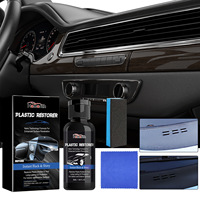 Homonth 50ml Nano Restaurador Instantáneo Negro Brillante para Plástico y Goma de Coche, Parachoques Trasero, Salpicaderos, Neumáticos y Asientos