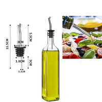Huile d'olive de cuisine sauce soja domestique vinaigre bouteille en verre épaissi de grande capacité avec bec verseur pour condiment sauce soja