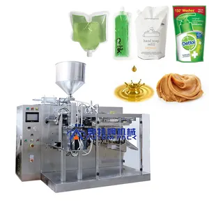 Automatic Horizontal Doypack Sugarcane Juice Pizza Sauce Peanut Butter Doypack Liquid Filling And Packing Machine