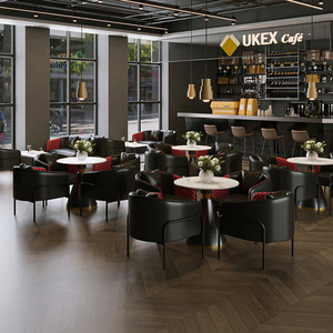 Sillón de Cuero Genuino Minimalista Italiano con Estructura de Acero Inoxidable Multifuncional para Sala de Estar, Cafetería, Recepción - Juego de Luces - Product Image 3