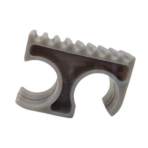 Collier de serrage double pour bateau, 25 mm, gris, en plastique, quincaillerie marine pour réparation et remplacement - Product Image 1