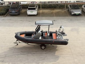 Bateau pneumatique semi-rigide en aluminium de 19 pieds (580 cm) à coque en V profond, soudé en aluminium, avec certification CE, prix usine - Product Image 2