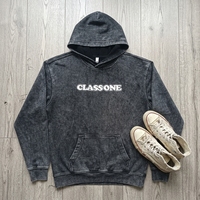 Veste streetwear à capuche oversize pour homme, 100% coton molletonné, écologique, avec effet vintage délavé pour l'hiver