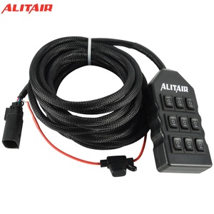 Contrôleur de <span class=keywords><strong>suspension</strong></span> pneumatique 12V <span class=keywords><strong>noir</strong></span>, 9 interrupteurs, 5M, bouton de commande, <span class=keywords><strong>suspension</strong></span> pneumatique - Product Image 1