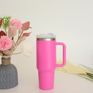 Vaso de 40 oz de material de acero inoxidable con diseño de estilo americano de almacén de EE. UU. con asa, taza de coche de 40 oz para café - Product Image 4