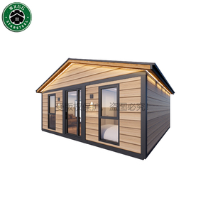 Casa Prefabricada Moderna con Revestimiento de Madera Ligera, Villa Modular Personalizable, Casa Contenedor Pequeña, Cabaña de Acero Ligero para Vivienda Familiar - Product Image 1