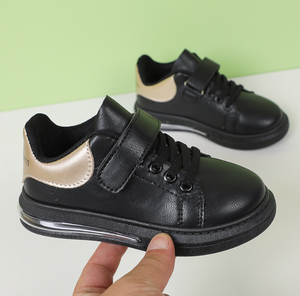 รองเท้าผ้าใบสีดำสำหรับเด็ก พื้นนุ่ม รองเท้าลำลองสำหรับเด็กผู้ชาย รองเท้าวิ่งลำลองสำหรับเด็ก - Product Image 4