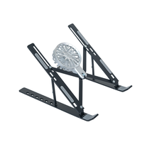 Supports de refroidissement pour ordinateur portable, 7 niveaux réglables, support de ventilateur pour ordinateur portable en métal, support pour ordinateur portable pour bureau, compatible avec les ordinateurs portables de 9 à 17,3 pouces