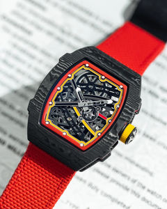 Reloj Deportivo Ligero de Lujo con Forma de Tonel Rm67-02 para Hombre, Automático, Caja de Fibra de Carbono, Esfera de Esqueleto, Cristal de Zafiro - Product Image 2