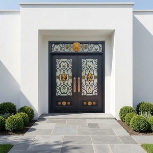 Puerta Principal de Hierro Forjado de Diseño Moderno y Exquisito de <span class=keywords><strong>Minecraft</strong></span>, Nuevos Diseños de Puertas y Ventanas de Hierro - Product Image 6