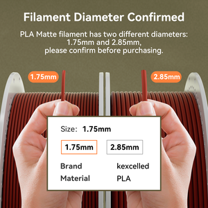 Filamento PLA Mate 100% Biodegradable Kexcelled, 1 kg, 30 Colores Mate, Alta Compatibilidad, 1.75/2.85 mm, Material de Impresión 3D - Product Image 3