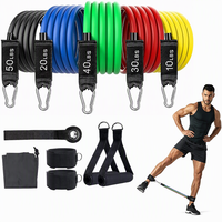 Bandes de résistance avec sangles de cheville pour exercices de fessiers, entraînement des jambes et des hanches, kit d'ancrage de porte pour fitness à domicile