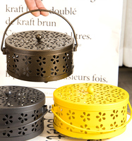 Support de bobine de moustique rétro Portable en fer noir or pour la maison et le Camping