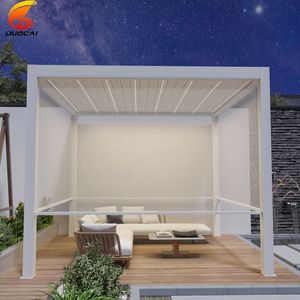 Pérgola de techo de lumbrera de aluminio para exteriores, sistema de techo de pérgola, pared de vidrio, Gazebo <span class=keywords><strong>impermeable</strong></span>, pérgola con recubrimiento en polvo, Pérgula OEM moderna - Product Image 4