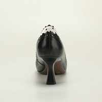 Vente en gros OEM ODM Chaussures à talon carré et bout pointu pour femmes, à enfiler, avec bordure contrastante, collections de marques fournisseurs, approvisionnement en vrac, vente au détail