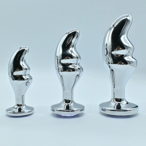 Nhỏ ngọn đuốc kim loại hậu môn cắm quan hệ tình dục sản phẩm Gunmetal đồ trang sức kim loại hậu môn cắm mông cắm bộ 3 kích cỡ khác nhau - Product Image 1