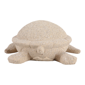 Statuetta di tartaruga in resina con finitura effetto sabbia per decorare casa, ufficio, soggiorno e mensole. - Product Image 3