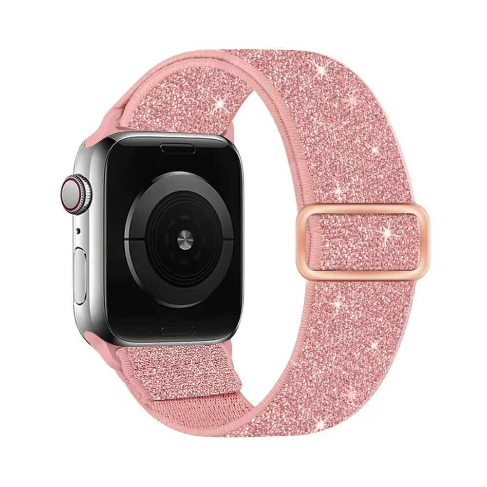 38mm 41mm Nylon Strap For Apple Watch Band Adjustable Elastic Belt Bracelet For Apple Watch Band For Apple Watch Series 6 Band