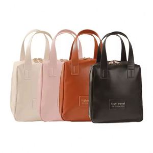 Luxury Lady Makeup Organizer Female Toiletry Kit Make up Case Storage Pouch PU Soft Handle Portable Cosmetic <b>Bag</b> for Travel - Product Image 6