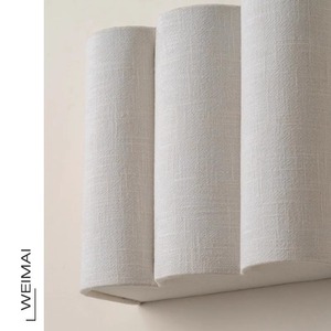 Lampe murale Weimai, diamètre 24 cm, design ondulé en tissu, source lumineuse LED, base d'ampoule E27, commande par interrupteur, pour chambre à coucher ou salon de thé - Product Image 3