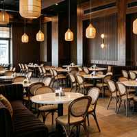 Sièges de banquettes rembourrés en velours doux de Malaisie, mobilier de restaurant