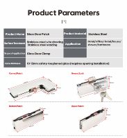 Aksesoris Pintu Kaca Harga Pabrik, Penjepit Kaca Sudut Atas Bawah, Fitting Patch Kaca, Fitting Patch L