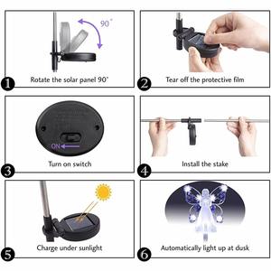 Nouvelles lampes solaires Angel Lights pour décoration extérieure de jardin, cadeau de pendaison de crémaillère, piquet lumineux LED pour cimetière, pelouse, cour, patio, lampe solaire de nuit - Product Image 6