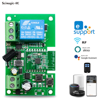 E0401 Module de commutation intelligent Contrôleur de garage de synchronisation Télécommande 433mhz Récepteur relais 1CH Commande vocale Alexa EWelink APP