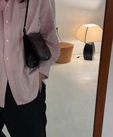 Tas Pinggang Wanita Kulit Asli Gaya Vintage Kapasitas Besar Penutup Kancing Selempang Mode Musim Panas