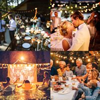 TSINYE 10M 10 ampoules G40 étanche LED Globe ampoule avec lumière chaude pour les vacances en plein air mariage ou fête décor EU Plug IP65 évalué