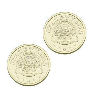 โปรโมชั่นซื้อแกะสลัก<span class=keywords><strong>เครื่อง</strong></span>เกมเหรียญ Token สแตนเลสฮาร์ดแวร์ทองซักรีด Token - Product Image 1