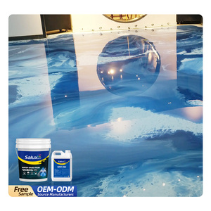 Revestimiento Epóxico Ecológico de 2 Componentes Resistente a los Arañazos, Resina Transparente Autonivelante, <span class=keywords><strong>Piso</strong></span> de Porcelana Líquida <span class=keywords><strong>para</strong></span> Aplicar con Brocha - Product Image 1