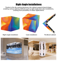 Écran LED d'intérieur série X, modèles P1.2, P1.5, P1.9, P2.6, P3.9, 500*500mm, panneau mural vidéo LED pour la publicité - Vente chaude