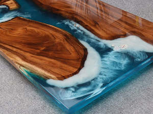 Resina epóxi mesa de jantar, resina de alta qualidade sólida sala de jantar móveis casa móveis de madeira t/t - Product Image 6