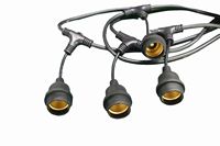 Douille de lampe E27 avec interrupteur filaire 110V-240V, support d'ampoule de haute qualité en caoutchouc pour LED électrique